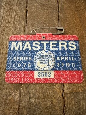 VTG Masters AUGUSTA 4 Day BADGE RAY FLOYD